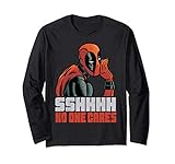 Marvel Deadpool SHHH No One Cares Whisper Long Sleeve Tee