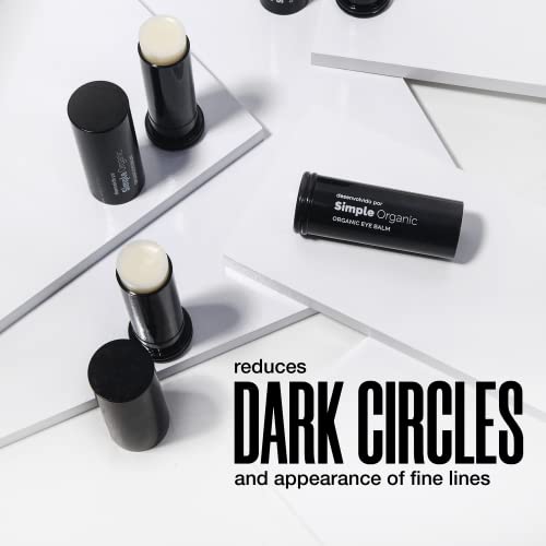 Simple Organic Hyaluronic Acid Eye Balm - Moisturizing With Antioxidants, Reduces Dark Circles, Smooth Fine Lines And Stimulates Collagen, Formulated For Sensitive Skin, Made In Brazil - 12G #TOP3