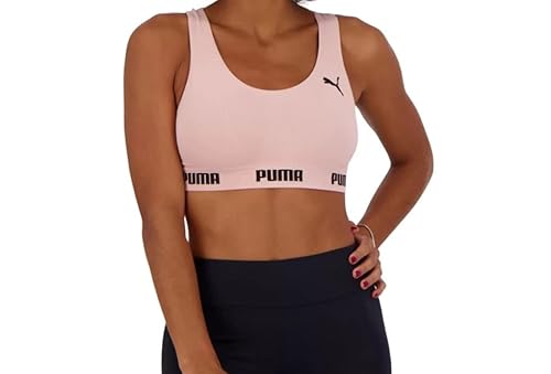 Top Sem Costura, Puma, Feminino, Rosa Nude, P