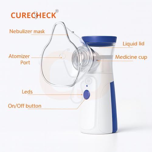 Image of Portable Mesh Nebulizer & Humidifier for Baby & Adults | Handheld Personal Nebulizer to Treat Respiratory Conditions & Maintain Lung Health | Travel Friendly | Lightweight | Rechargeable with USB
