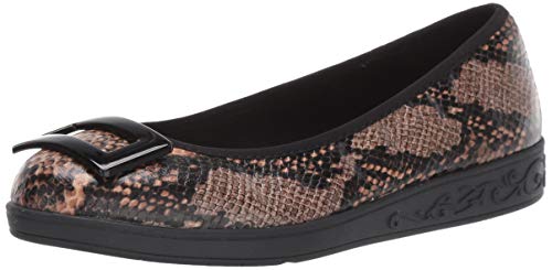 Soft Style Women's Paquita slip-on Flat, natural python, 6 W US