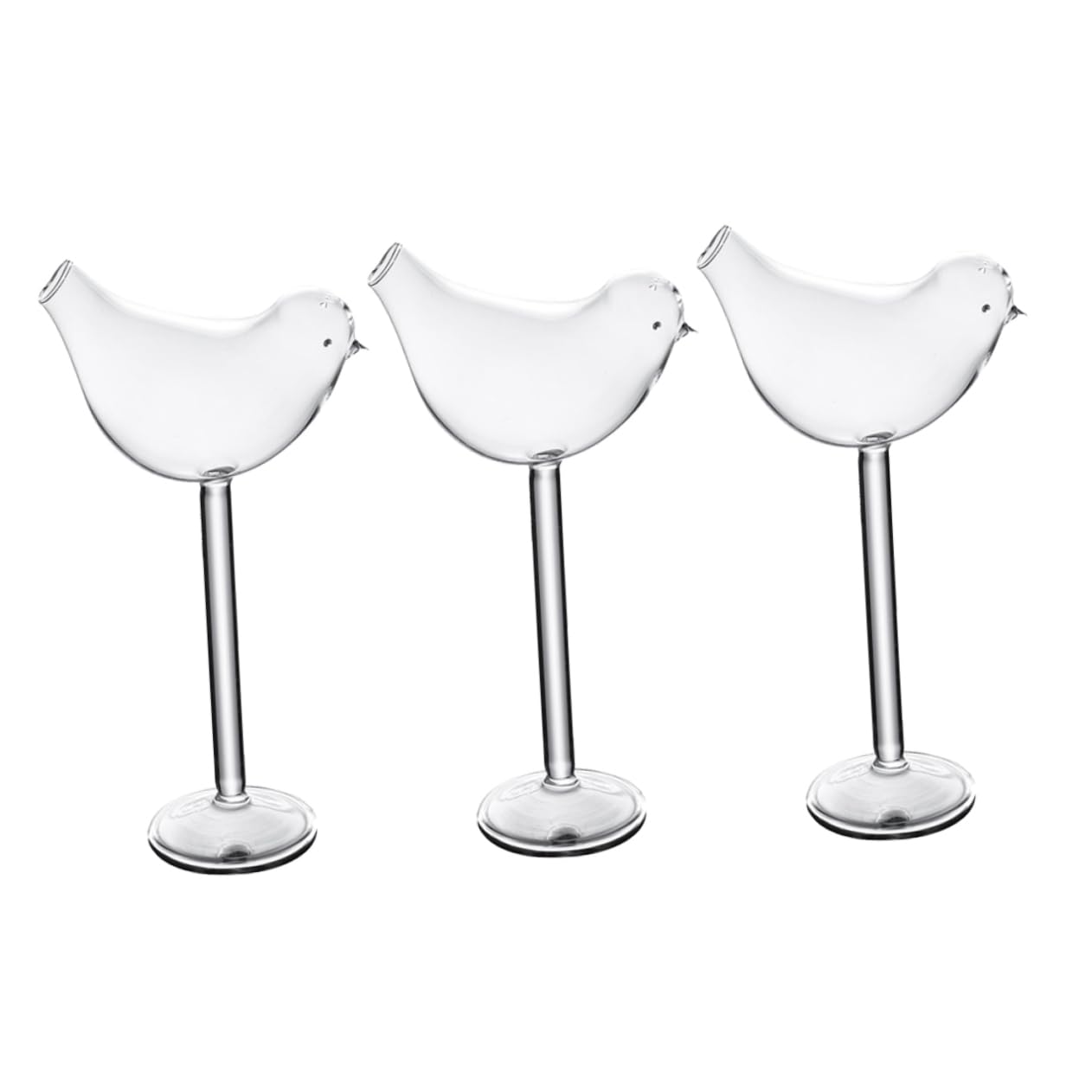 Verres à vin oiseau lot de 3, le cadeau d'anniversaire chic et original