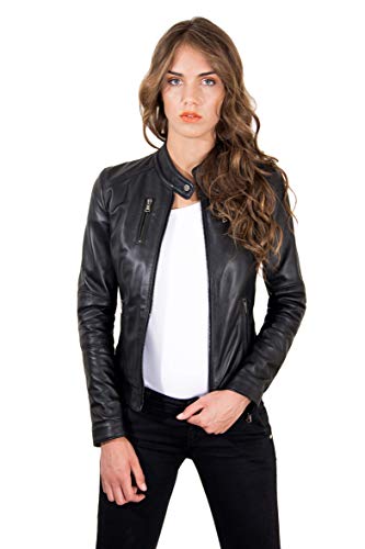 Women's Italian Leather Jacket Black 