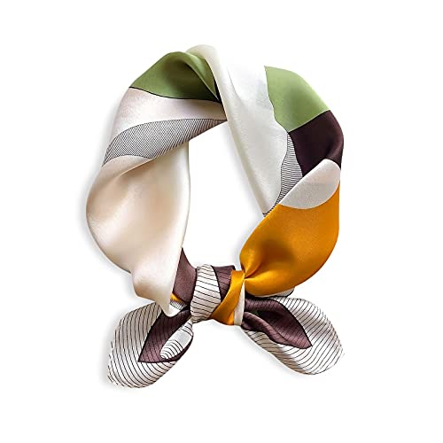 LumiSyne Mode Foulards En Soie Femme Motif De Chat Écharpe Carrée Soie Satin Douce Et Chaude Style De Loisirs d'Affaires Décoration De Vêtements Bandanas...