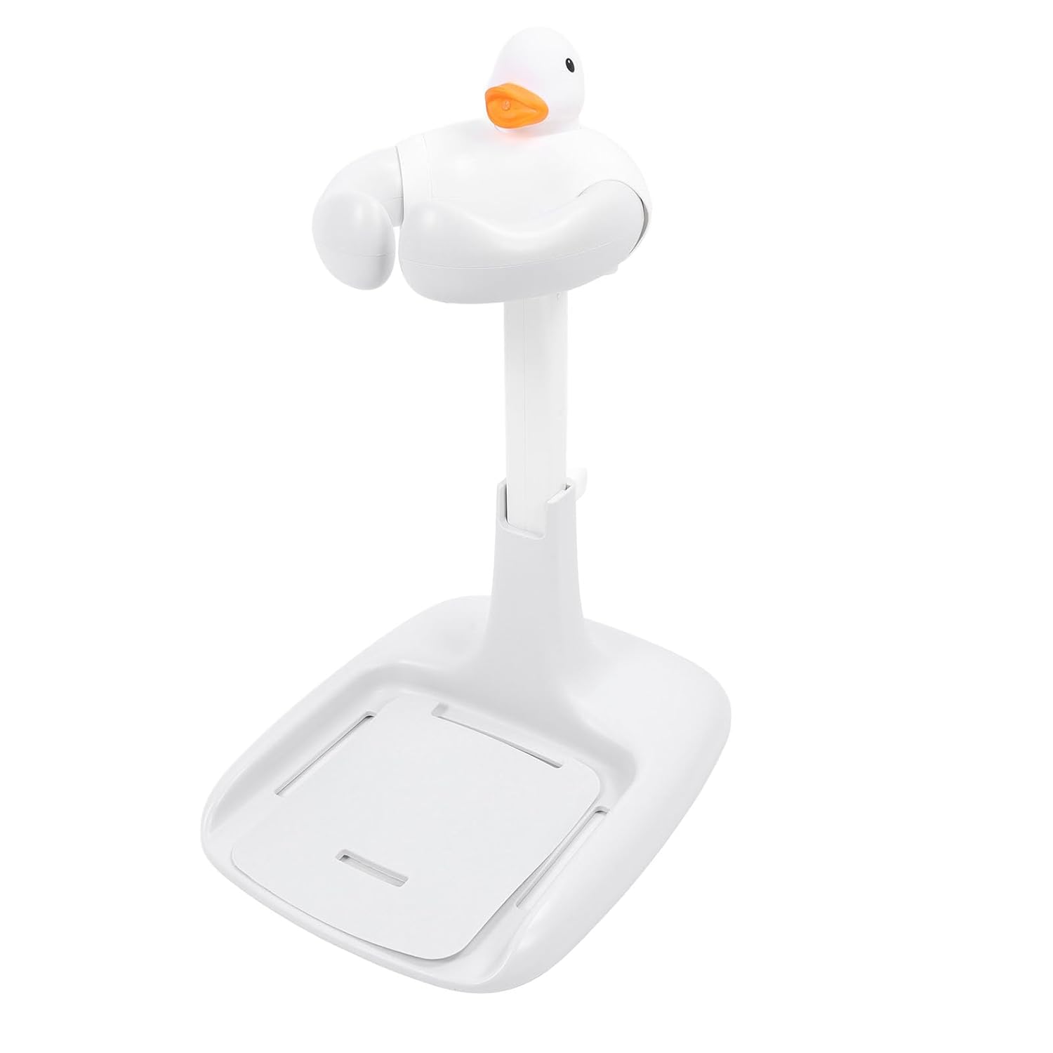 ZJchao Baby Bath Stand for Toddler, Adjustable Height Duck Cartoon Bathtub Support with Quick Dry Safe Design Kids Shower Holder Included 5 Gears