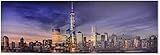 Dimensions : 90 x 30 x 1,7 cm AVENUELAFAYETTE Cadre Toile Tableau Ville de Nuit - 90 x 30 cm (M2)