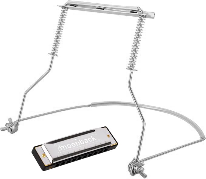 Harmonica Holder Set with 10-Hole Diatonic Harmonica
