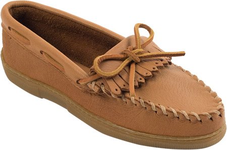 Minnetonka Women's Moosehide Fringed Kilty Moccasin