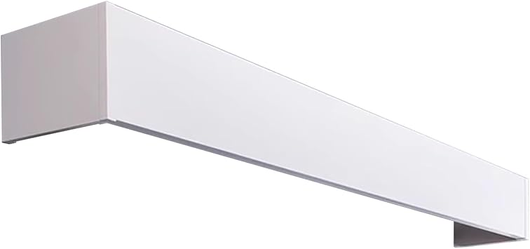 Ceiling Mount Curtain Pelmet Panel Without Tracks, Cuttable Curtain Pelmet Box, Aluminum Alloy Decorative Valance with Screws, Brackets, End CapsWhite 2.6m8.5ft