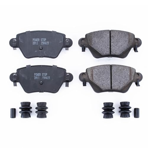 Image of PowerStop Rear Brake Pads for Jaguar X-Type 2002-05 - Z17 Ceramic Brake Pads with Installation Hardware, 17-911