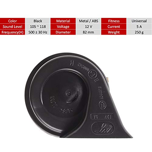 Evermotor JPA08704 Car Horn 12V Loud Air Horn Universal Signal Speaker thumb #3
