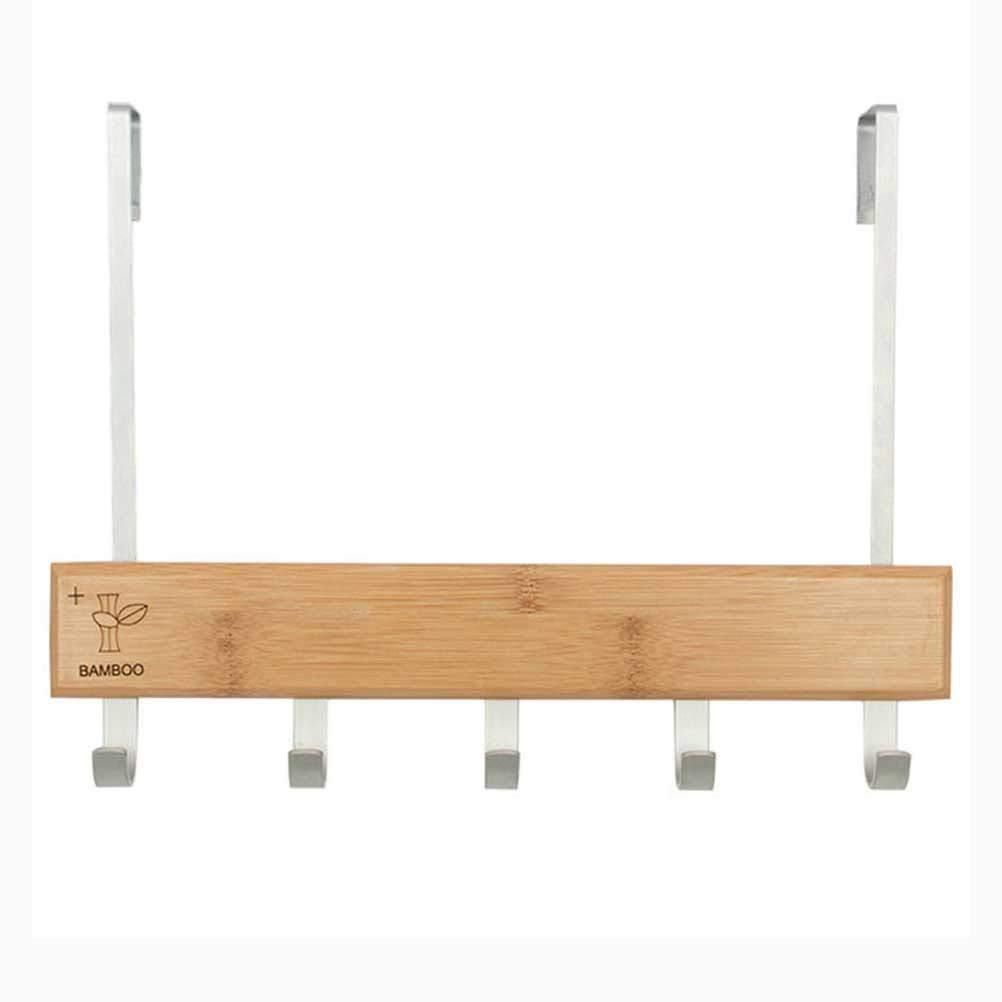 ISCBAFYX Perchero Ganchos para Puertas Perchero Multifunción Perchero de Madera Perchero para Puerta Perchero para Colgar en la Pared para Pantalones de Tela Sombrero Toalla/Color Madera/40 * 30 * 3,5