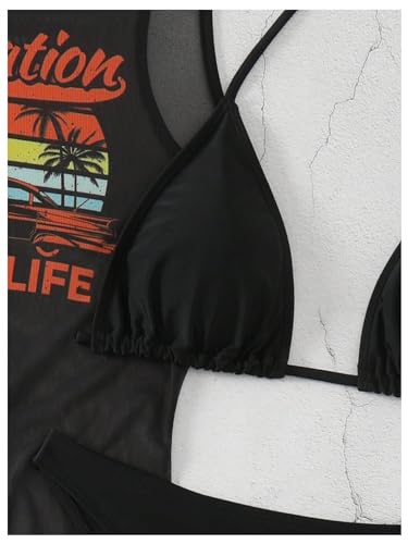 Maillot de bain triangle avec robe de plage fine pour masquer les complexes en XL - 5