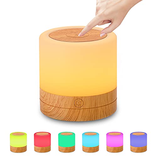 LETOUR Lampada da comodino touch dimmerabile, lampada a LED touch dimmerabile, lampada da comodino, lampada da tavolo con timer per camera da letto, soggiorno