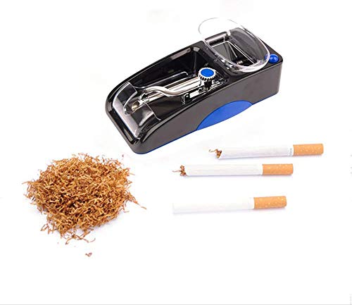 Blue Portable Household Automatic Electric Cigarette Rolling Machine, Micro Automatic Range Hood with Transparent Pipe, DIY Cigarette Making Tools