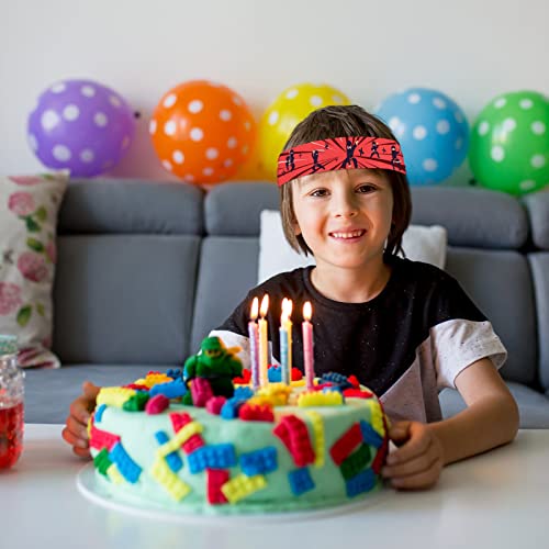 ZOIIWA 24 Pcs Ninja Headband Ninja Birthday Party Decorations