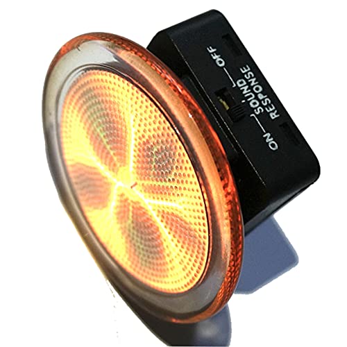 LUCKYFISH Mini Pocket Plasma Plate Battery Powered Portable & Clip-on Plasma Disk with Sound and Finger Touch Induction, Suitable for Party, Holiday,House,Car Decoration and Science Gift (Orange)