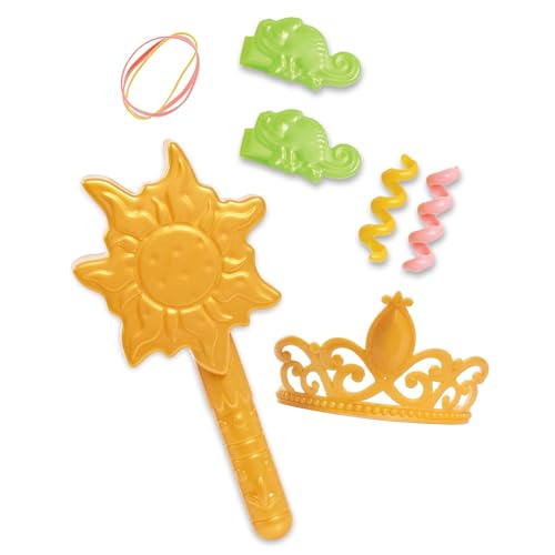 Disney Princess Frisierkopf Rapunzel, Blondes Haar, 10-teiliges Spielset, Neu verföhnt, Kinderspielzeug ab 3 Jahren von Just Play