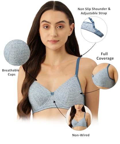 Image of LEADING LADY Women's Printed & Solid Lightly Padded T-Shirt Bra