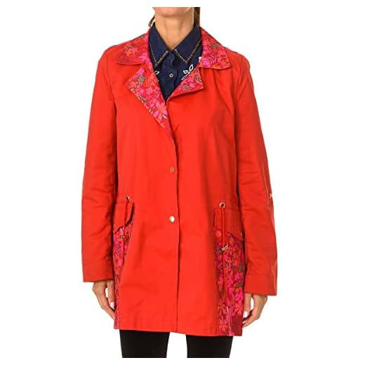 Desigual Trench Delphine pour femme, Rouge, 38