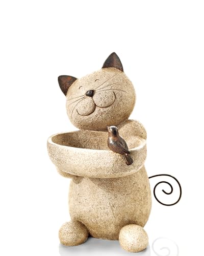 Solarleuchte Katze Mit Willkommen-Schild - Süße Gartendeko