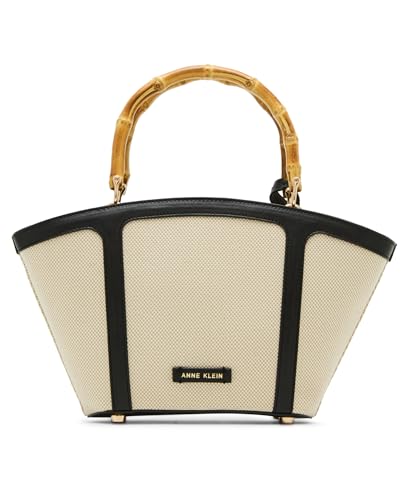 Bolso Tote pequeño Anne Klein con asa bambú miniatura 2