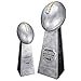 Decade Awards Personalized Fantasy Football Champion Trophy - Engraved FFL Champion Silver Tower Award - Customize Now (Silver-16)