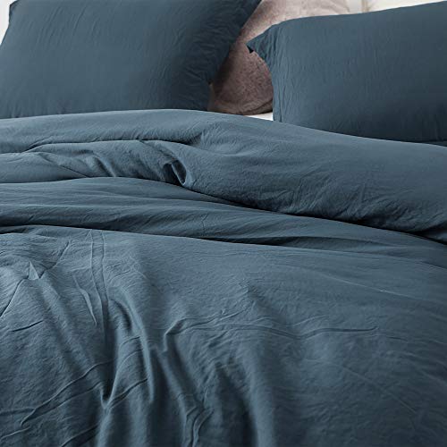 Duvet Cover - Natural Loft Queen - Nightfall Navy