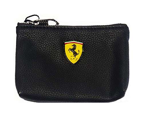 Portamonete ferrari nero in ecopelle