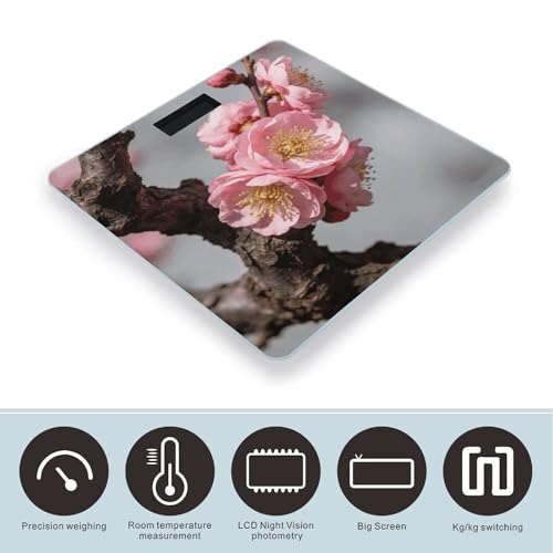 Báscula digital de vidrio templado para baño miniatura 3