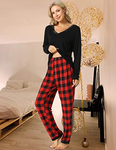 Image of GYS Women's Bamboo Viscose Long Sleeve Pajamas Set