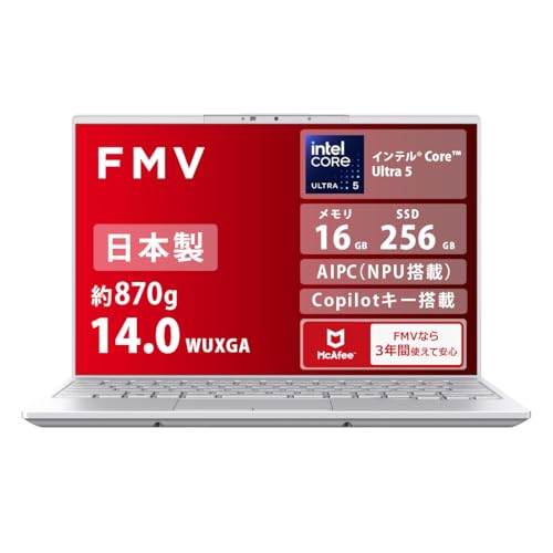 FMV xm m[gp\R { Note U WU2-K3 (CopilotL[/AIPC/ԋ쓮obe/Win 11/14.0^/Core Ultra 5/16GB/SSD 256GB/OfficeȂ) AZ_WU2K3_Z964