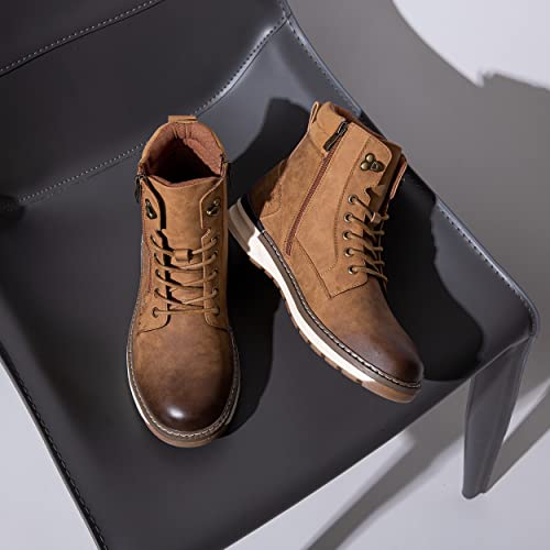 Vostey Boots For Men Waterproof Mens Boots Fashion Casual Hiking Chukka Boots Men(Bmy8051 Brown 10) #TOP5