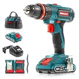 20 V Akku-Bohrschrauber, HEROCKX Akkuschrauber mit 2 2000 mAh Akkus, 40 Nm...