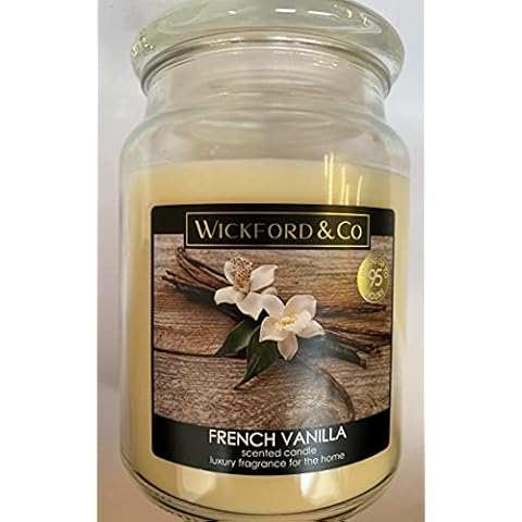 Luxury Scented Candle - Vanilla Sugar Cookies - 18 Oz Jar with lid - up to 95 Hour Burn Time - (by Wickford & Co) Cover