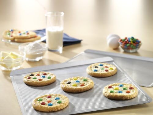 USA Pan Warp Resistant Non-Stick Aluminized Steel Bakeware Cookie Sheet, Medium (13-Inch-by-12 1/4-Inch)