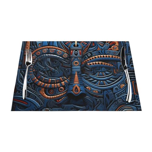 Sets de table antidérapants et lavables à motifs tissés complexes - 7