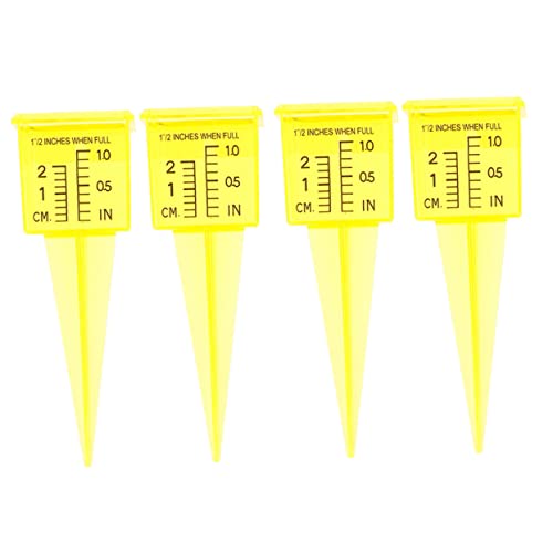 Housoutil 5pcs Sprinkler Gauge Rain Gauge Outdoor Plastic Measuring Cup Measure Cups Rainfall Meter Rain Sprinkler Gauge Rain Gauge Stake Farming Rain Gauge Water Gauge Test Tube Conical