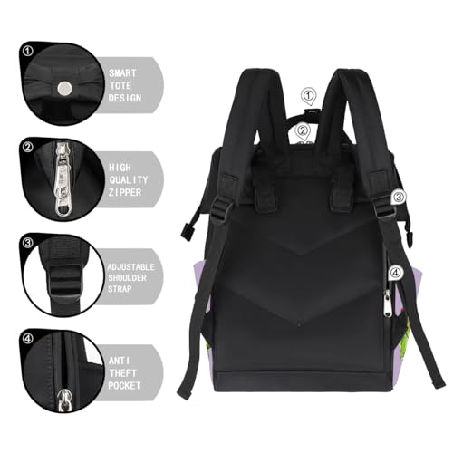 Image of Dinosaur Baby Diaper Bag Personalized Diaper Bag Backpack for Baby Boys Large Nappy Backpack Waterproof Purple Mommy Bag for Dad Mom Baby Gifts