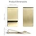 Tienyuu 3-Pack Small Men’s Slim Money Clip – Stainless Steel Credit & Business Card Holder, Pocket Cash Wallet (Silver & Gold)