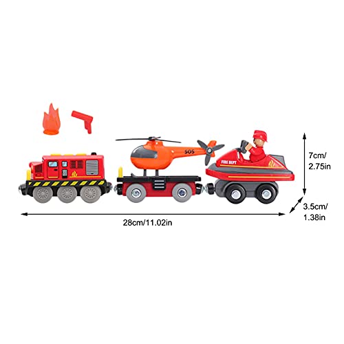 Hearthxy Spoorweg Elektrische locomotief, met hoge snelheid, speelgoed, magnetisch trekspeelgoed, compatibel met houten… - Image 8