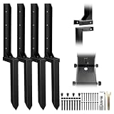 WAIWL Fence Post Repair Kit 33" 4 Pack, Fix Leaning 4x4/6x6 Wood Posts