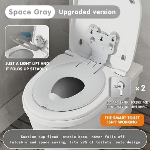 Foldable PVC Toilet Seat Cover, Cartoon Travel Seat Pad — view 6