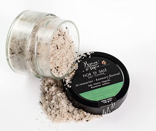 Fleur de sel de Trapani (Sicile) | Fleur de sel de mer intégrale | Fleur de sel aromatisée | 120g (Romarin) Cover