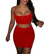 Amazon.com: BORIFLORS Women's Sexy 2 Piece Bodycon Mini Party Dresses  Halloween Costume Strap Crop Top Short Skirt Set, X-Small, Black :  Clothing, Shoes & Jewelry