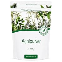 VivaNutria Acai Pulver 500g I Acai-Beeren-Pulver für Bowls und als Müsli-Topping I Smoothie Pulver I Rohkostqualität ohne Zusätze I Antioxidantien I vegan