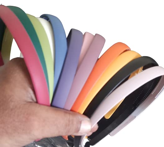 Simple Fancy Plastic Elastic Hair Bands Wavy Hair Comb Black Brown Headband Teeth Comb Shine Matte Hairband Hoop Hair Accessories For Girls, Women (Size- 12.0 mm, Set Of 12)-image-41