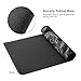Black with White Topographic Line Large Mouse Pad,Gaming Keyboard Desk Pad,Extended Mouse Mat Non-Slip Rubber Base with Stitched Edges for Office Game Home XL 31.5