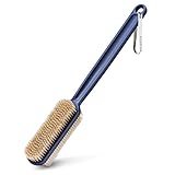 MainBasics Back Scrubber for Shower Long Handle Back Brush Dual-Sided with Exfoliating and Soft Bristles (Blue)
