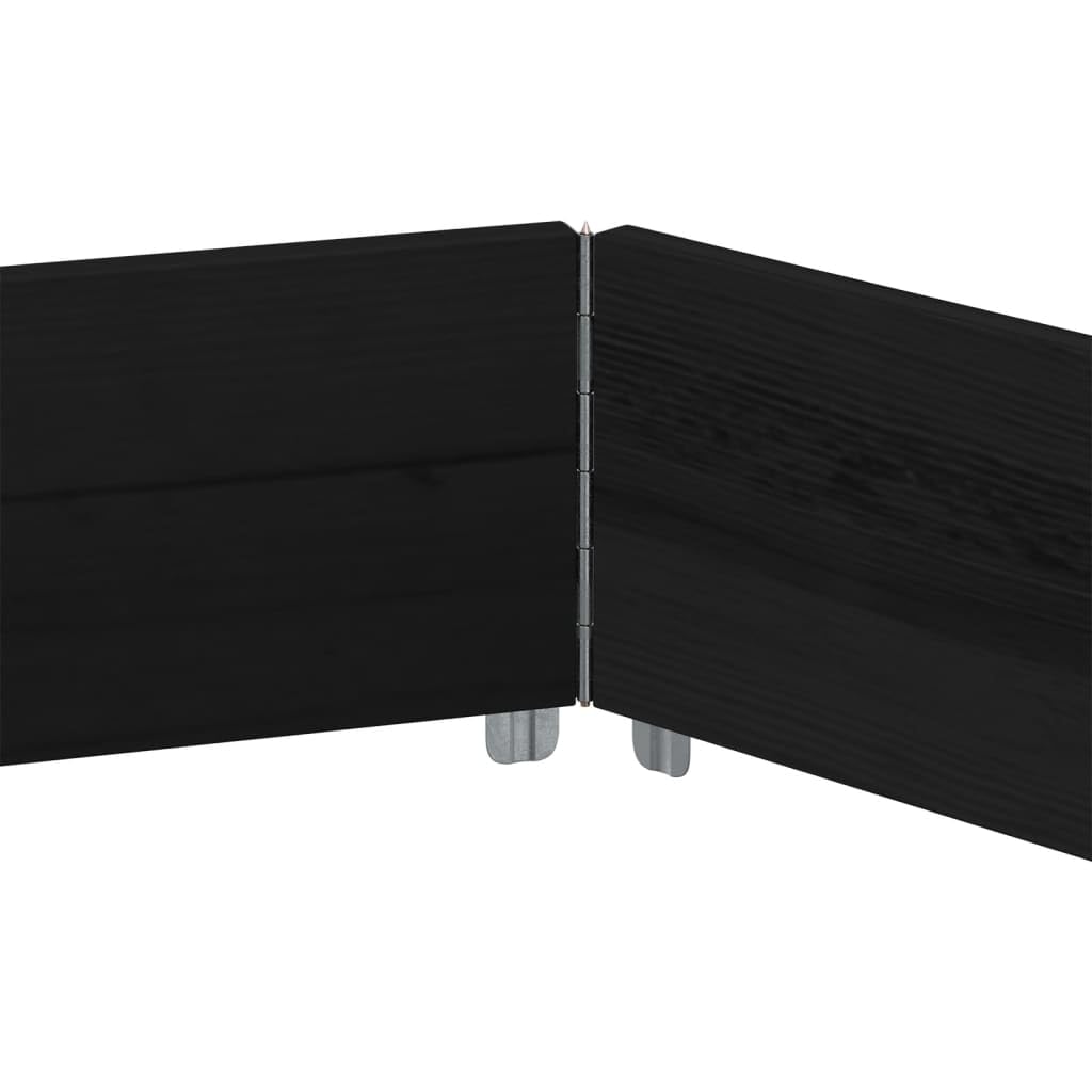 Marco para palés, negro, 160 x 160 cm, de madera maciza de pino, apilable, plegable, para seguridad, transporte, almacenamiento y jardinera elevada